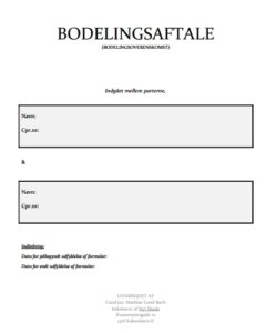 bodelingsaftale